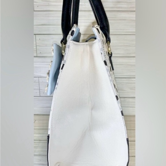 Betsy Johnson Blue Bow with Polka Dots Satchel - Picture 9 of 9